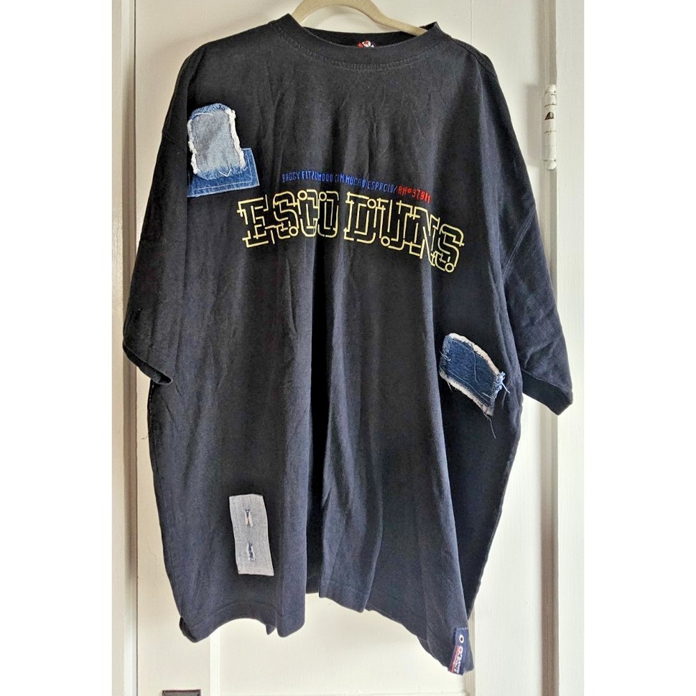 Willie ESCO DUNES patched navy blue‎ men Sz XXXL short sleeve T shirt